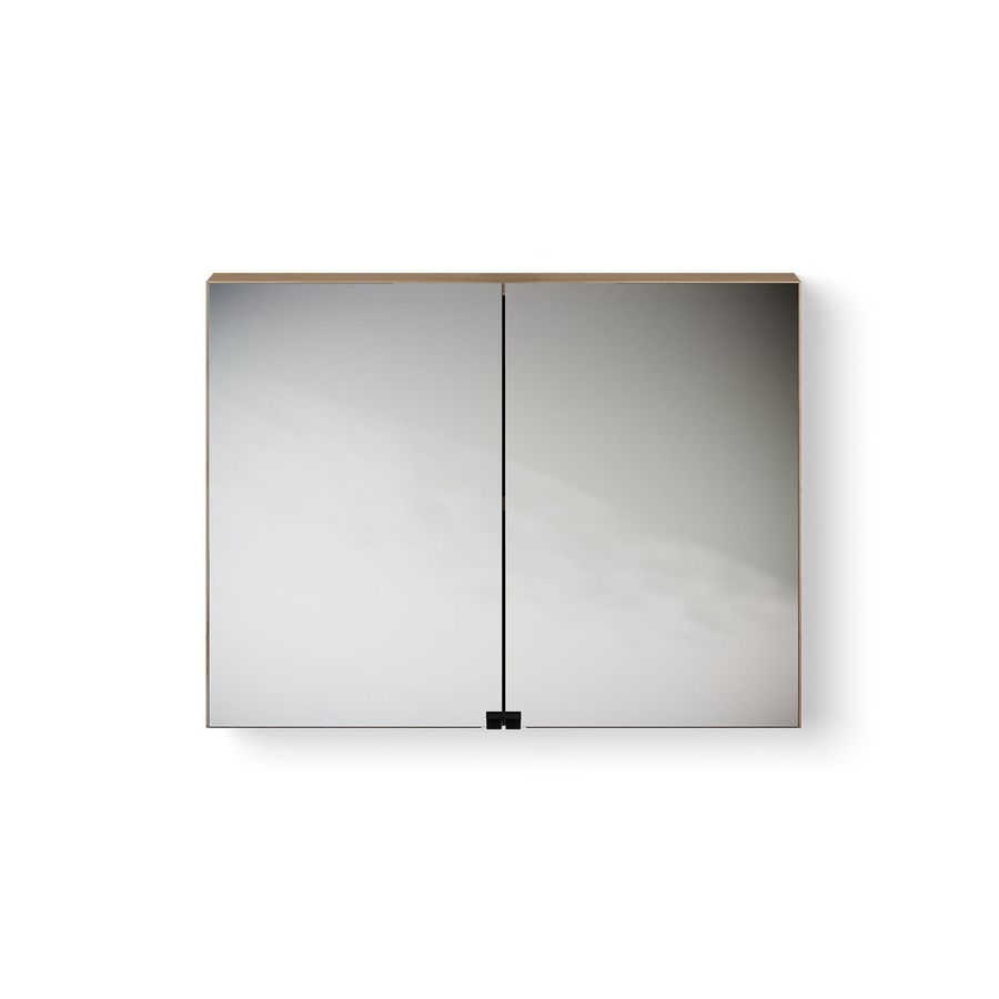 Wooden Mirror Cabinet / spiegelkast 700mm eiken old grey incl. stopcontact excl. verlichting