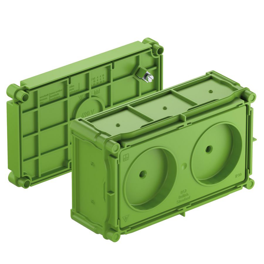 Inbouwdoos voor schakelmateriaal groen IP30 98700201