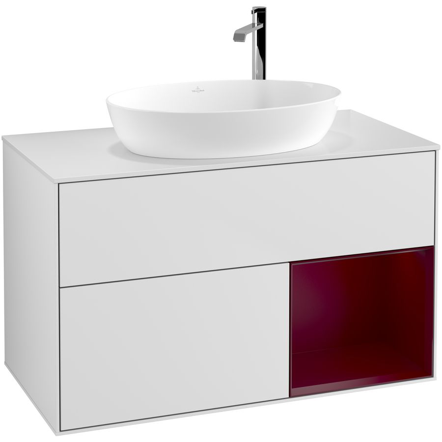 Wastafelonderkast Finion 1000x603x501mm White Matt Lacquer F901HBMT
