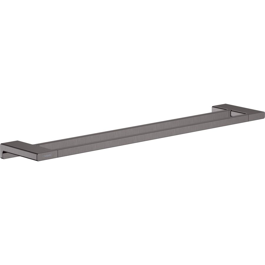 AddStoris dubbele handdoekhouder brushed black chrome