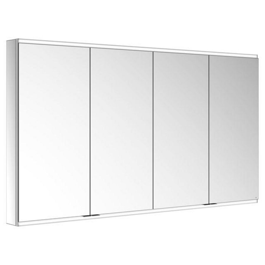 Spiegelkast/verlicht Voorbouw/2wcd/2usb/1700x900x120mm zilv