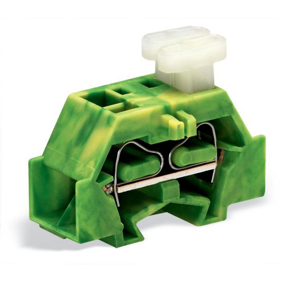 4-draads klem 1 zijde knop+bev.flens 261-337/332-000 VVE=50