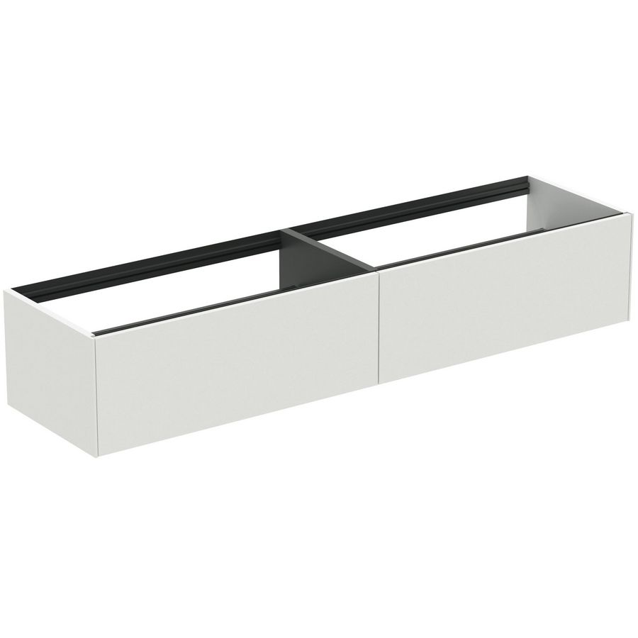 Conca wastafelmeubel 200x50x37cm 2 laden zonder afdekblad matt white