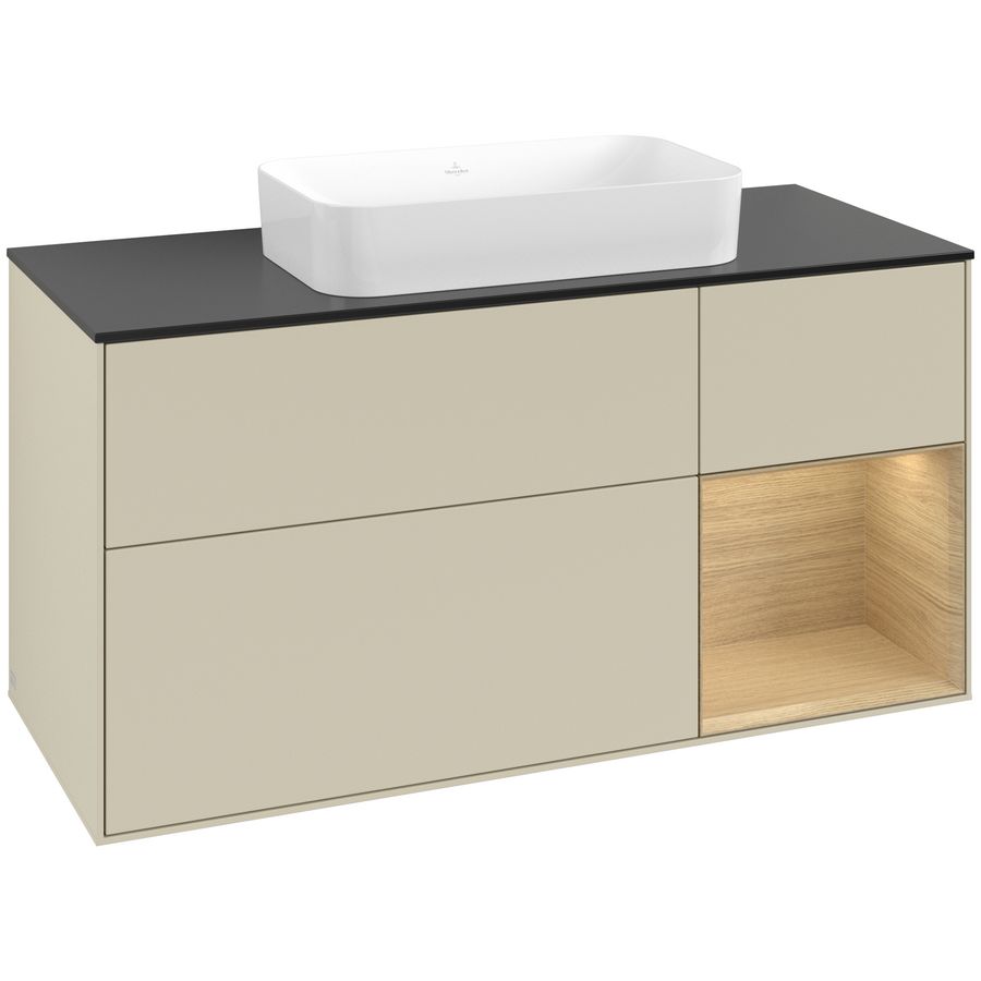 Wastafelonderkast Finion 1200x603x501mm S.Grey Matt Lacquer F712PCHJ