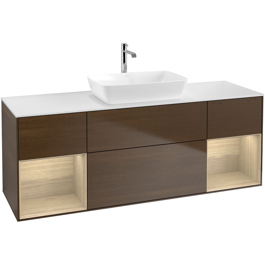Wastafelonderkast Finion 1600x603x501mm W.Veneer G861PCGN