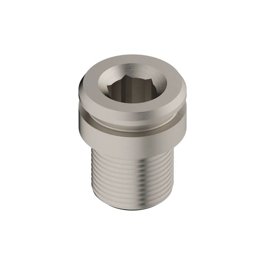 Aansluiting 28x34mm ruw vernikkeld