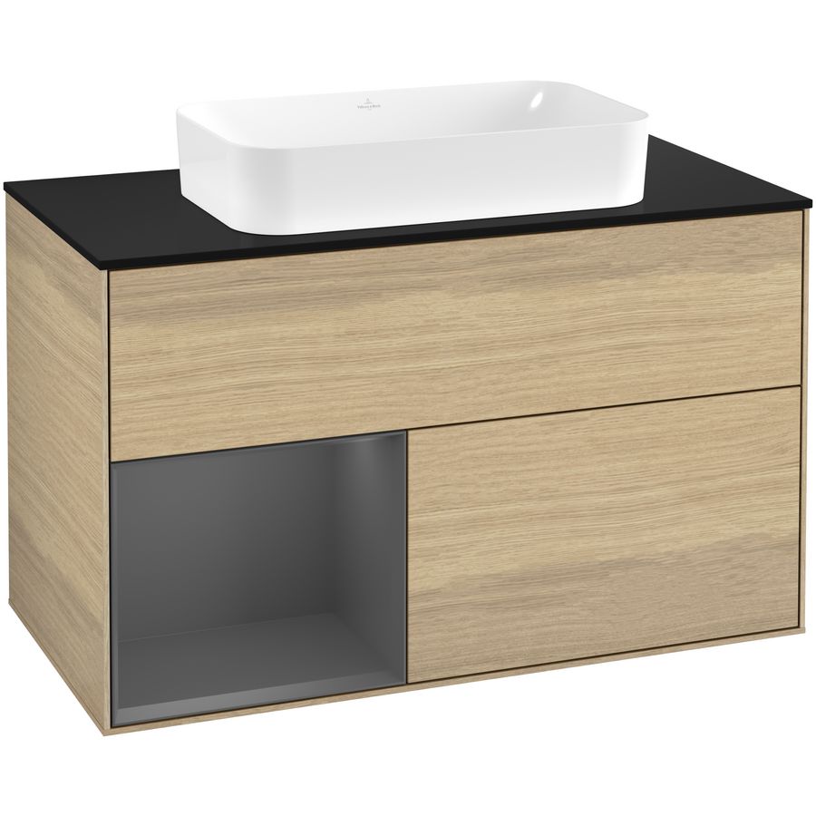 Wastafelonderkast Finion 1000x603x501mm Oak Veneer F652GKPC