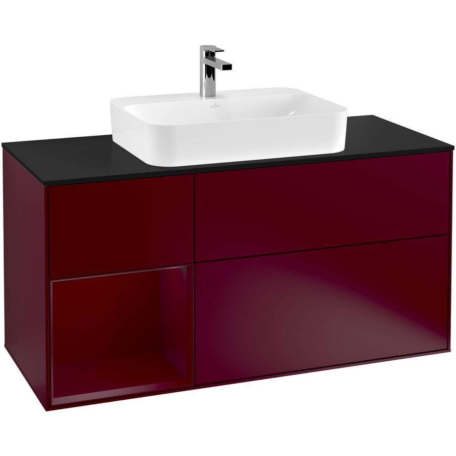 Wastafelonderkast Finion 1200x603x501mm Peony Matt Lacquer G412HBHB