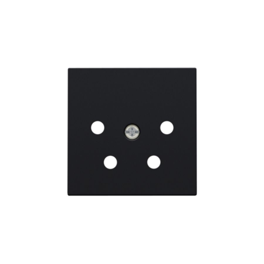 Afwerkingsset 4-polig inbouwcontactdoos PTT black