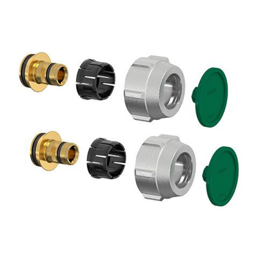 Set a 2st. aansluitkoppelingen 3/4"euroconus x 16mm AKB