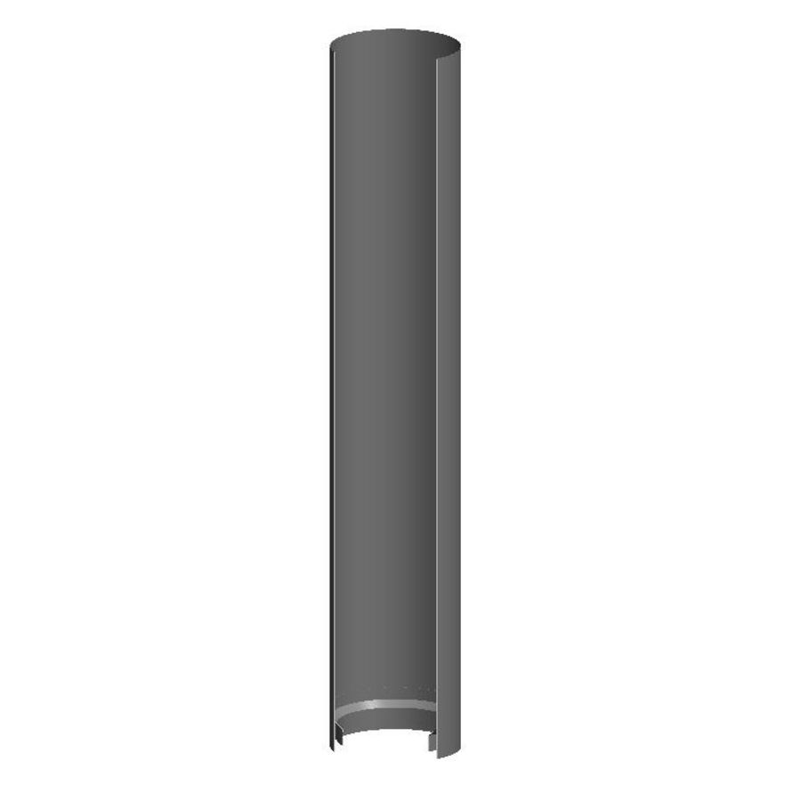 Aansluitpijp ø180mm 1000mm afwaterend donker antraciet