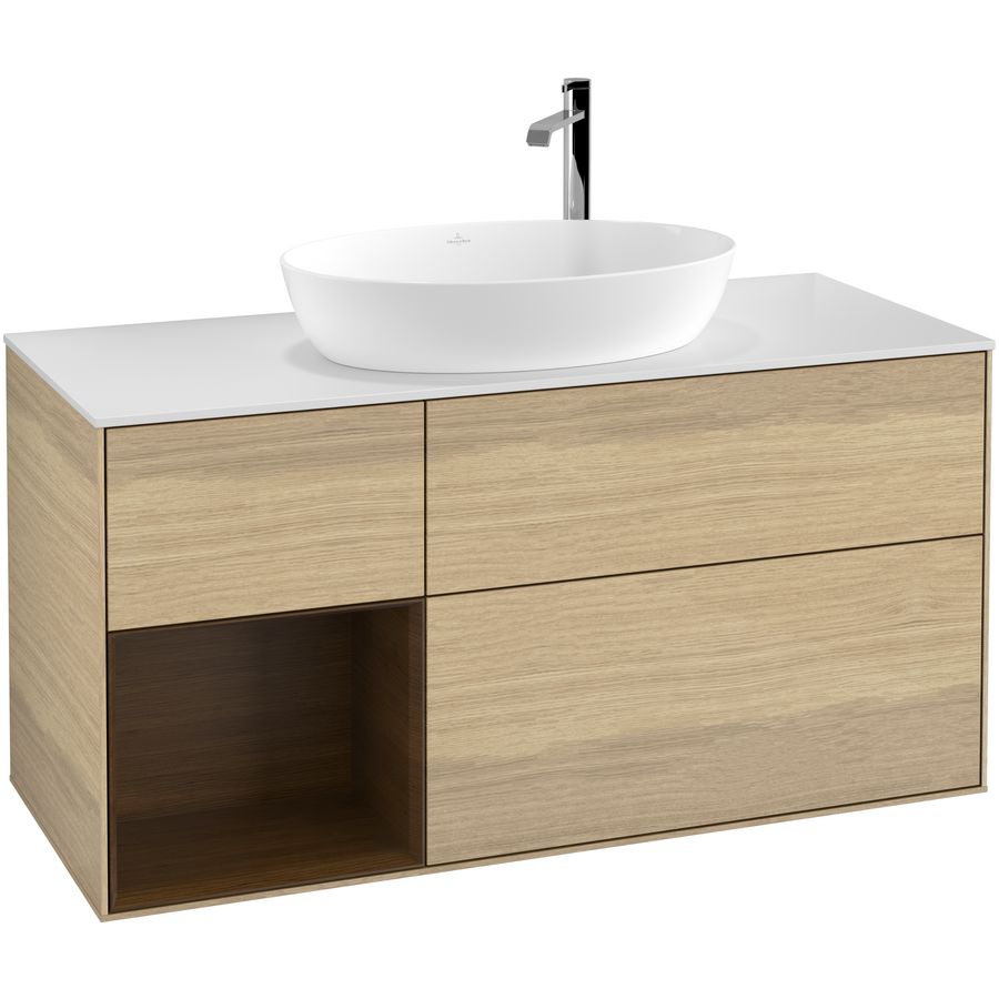 Wastafelonderkast Finion 1200x603x501mm Oak Veneer G941GNPC