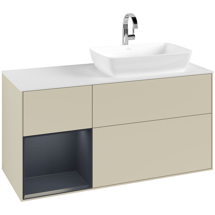 Wastafelonderkast Finion 1200x603x501mm S.Grey Matt Lacquer F801HGHJ