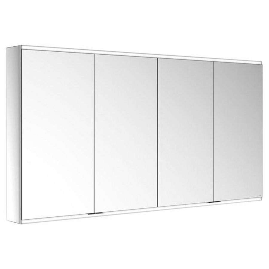 Spiegelkast/verlicht Voorbouw/2wcd/2usb/1800x900x160mm zilv