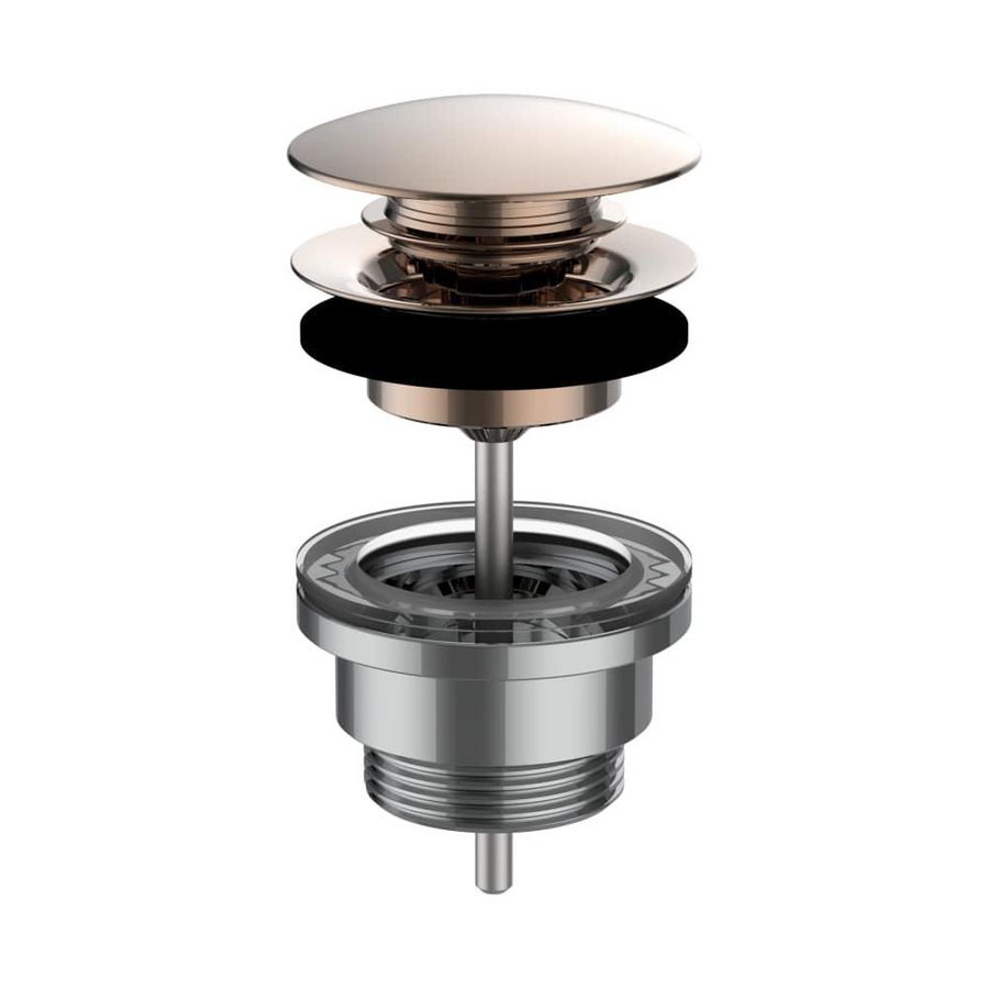 Waste zonder aansluiting voor op de kraan rozegold