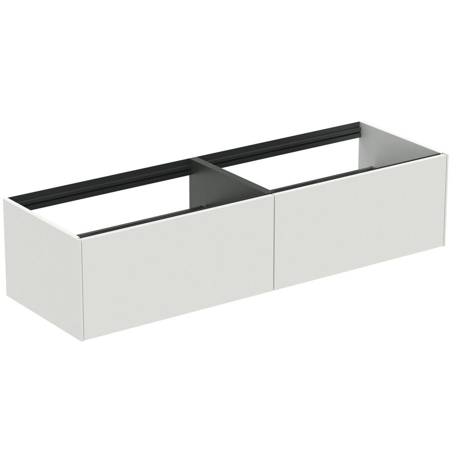 Conca wastafelmeubel 160x50x37cm 2 laden zonder afdekblad matt white