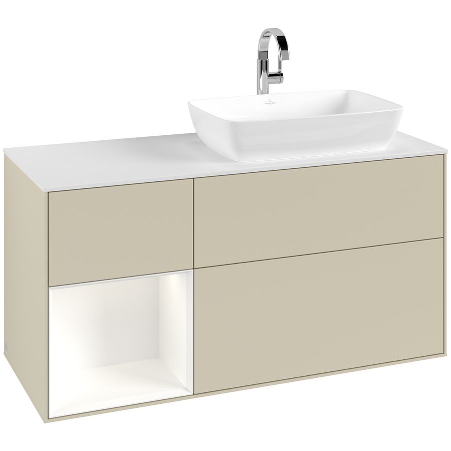 Wastafelonderkast Finion 1200x603x501mm S.Grey Matt Lacquer F801MTHJ