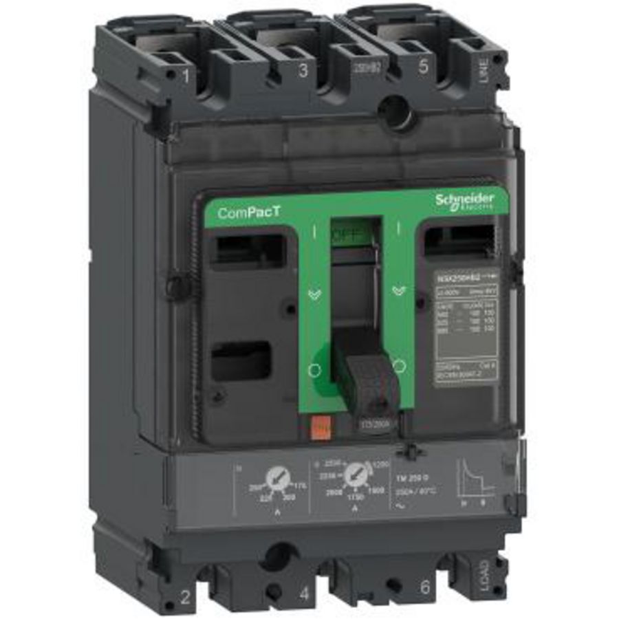 Vermogenschakelaar NSX250B 25kA AC 3P3D 125A TMD ComPact