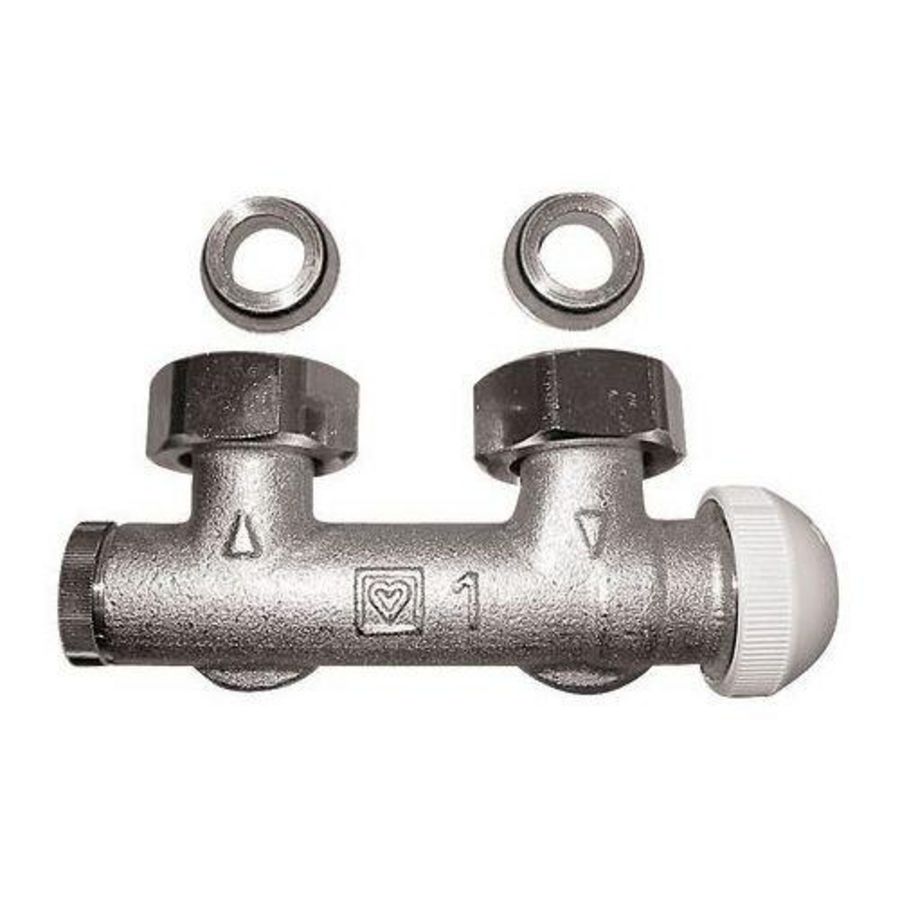 H-blok 3000 haaks 1-pijps thermost. 50mm G3/4 M28 RE. VVE=10