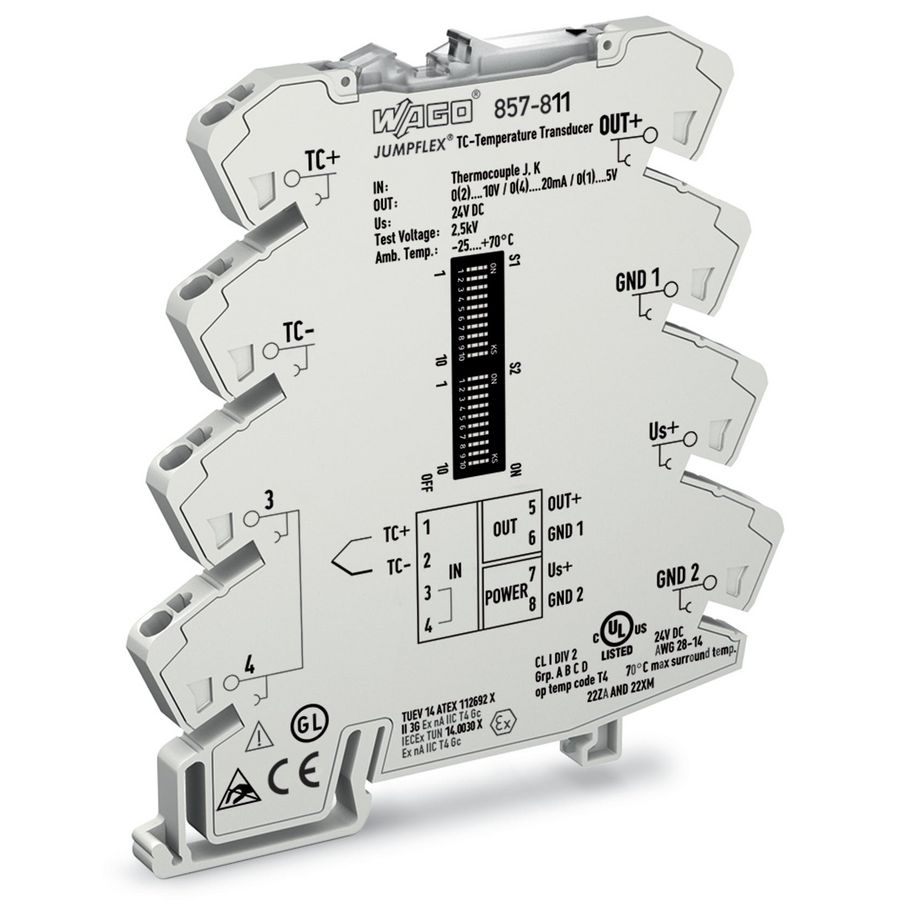 Temperatuurmeetomvormer thermoelementen 857-811