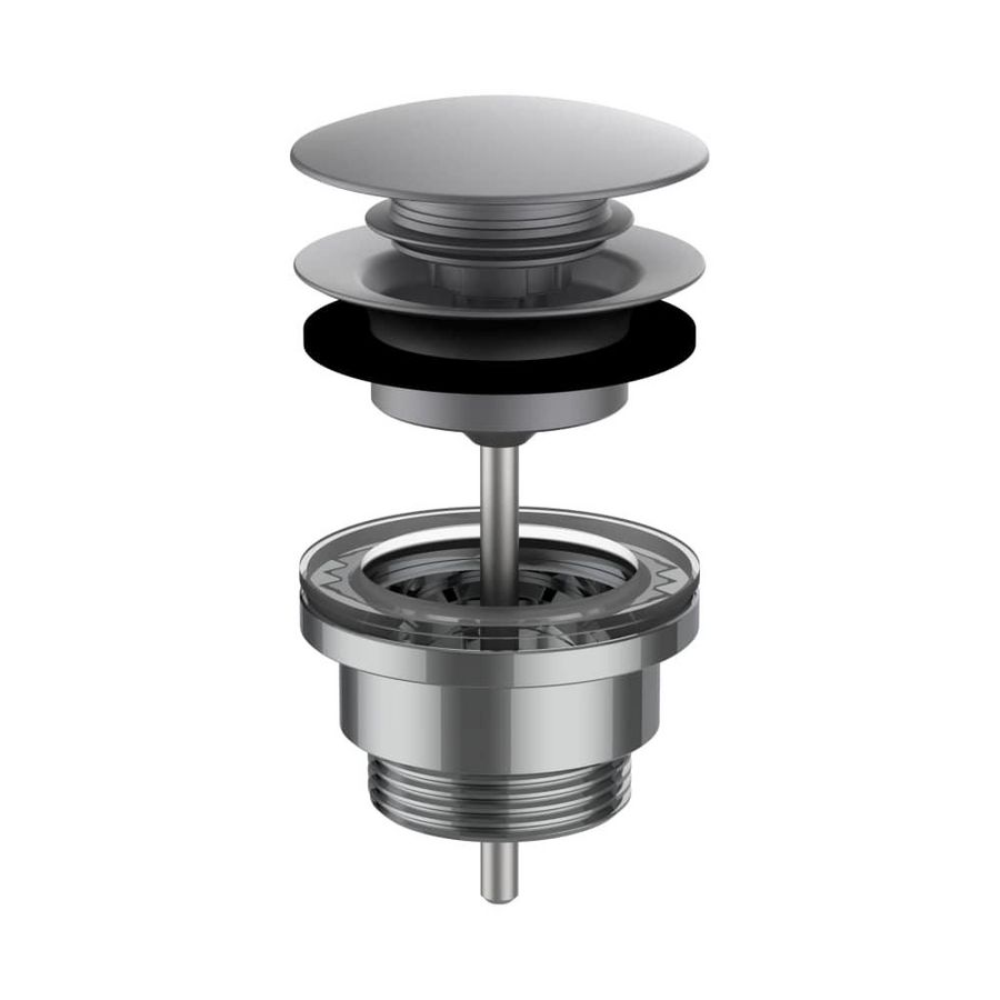 Waste zonder aansluiting voor op de kraan brush.stain.steel