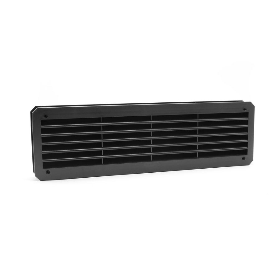Kunststof deurventilatierooster 463,5x138mm zwart