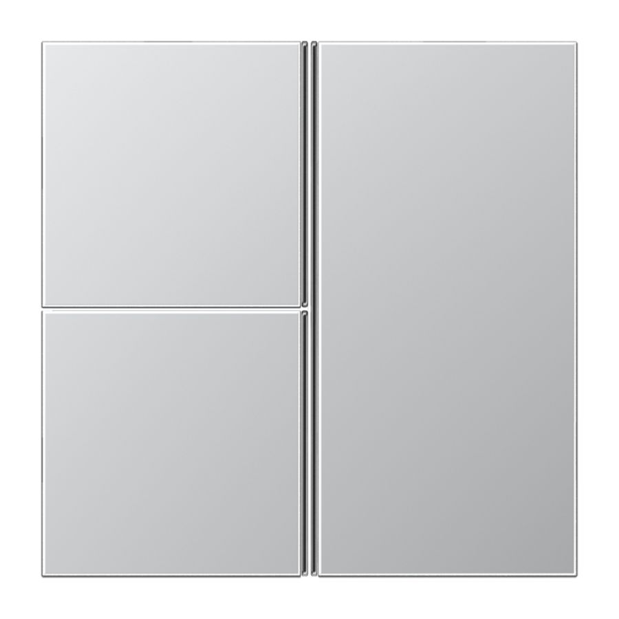 Tastafdekking LS-aluminium 3-voudig compleet KNX