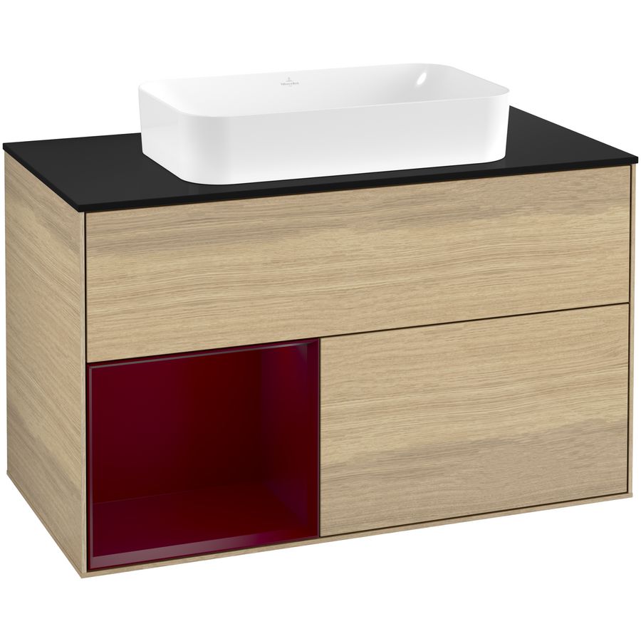 Wastafelonderkast Finion 1000x603x501mm Oak Veneer F652HBPC