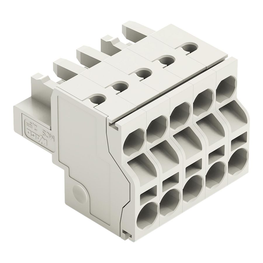 2-draads FE steker 2,5mm² li.grijs 721-2105/026-000 VVE=50
