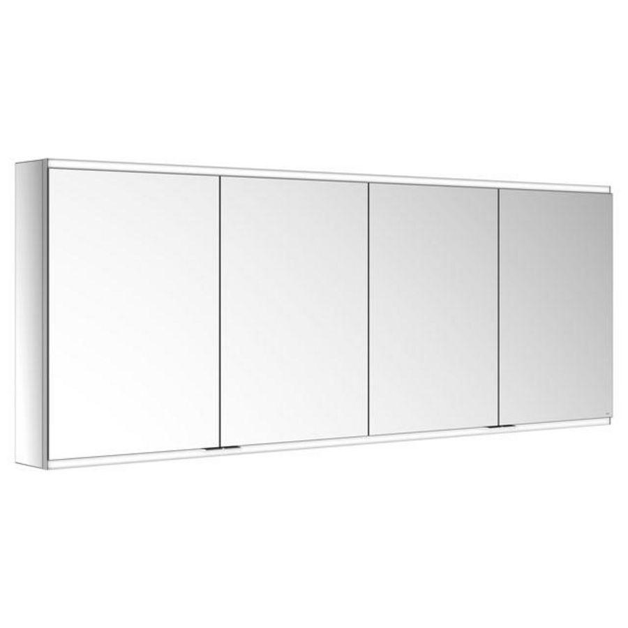 Spiegelkast/verlicht Voorbouw/2wcd/2usb/1900x700x160mm zilv