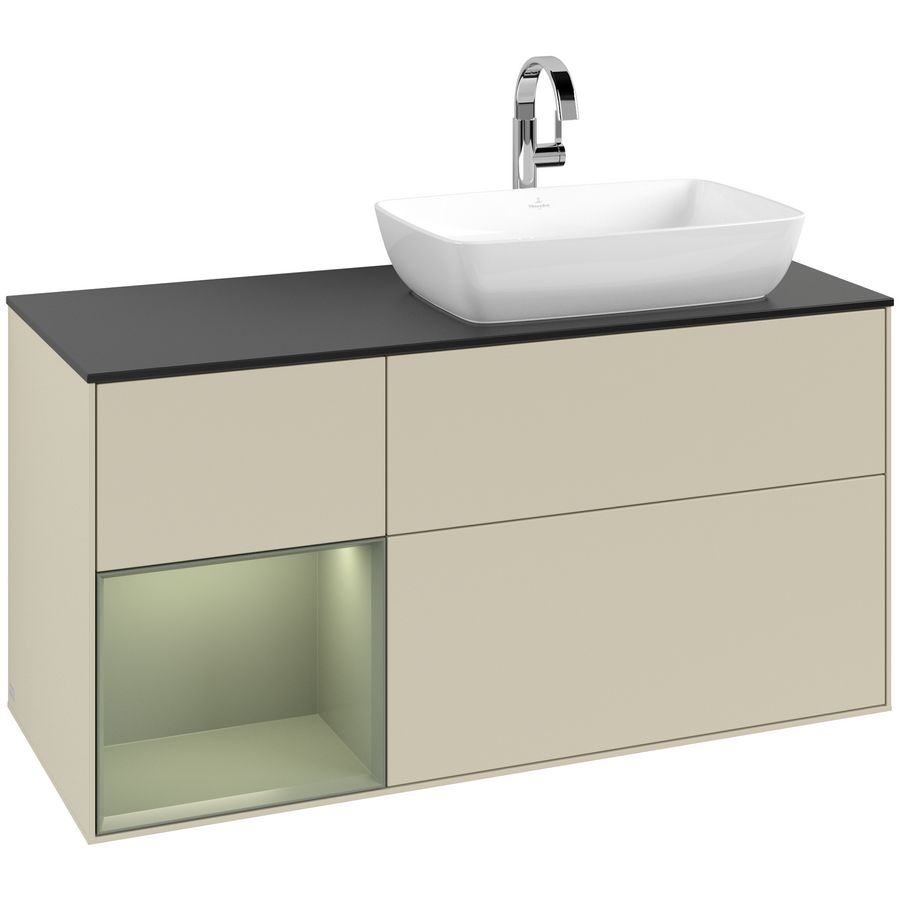 Wastafelonderkast Finion 1200x603x501mm S.Grey Matt Lacquer F802GMHJ