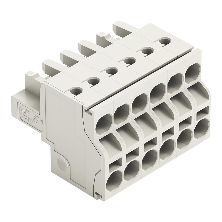 2-draads FE steker 2,5mm² li.grijs 721-2106/026-000 VVE=50