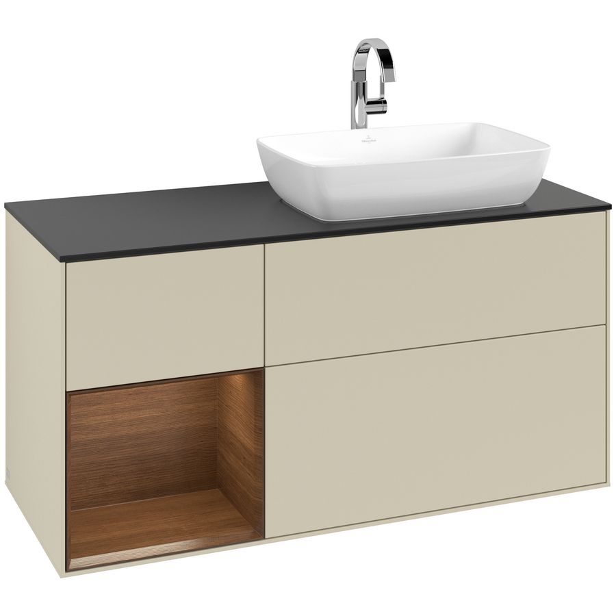 Wastafelonderkast Finion 1200x603x501mm S.Grey Matt Lacquer F802GNHJ