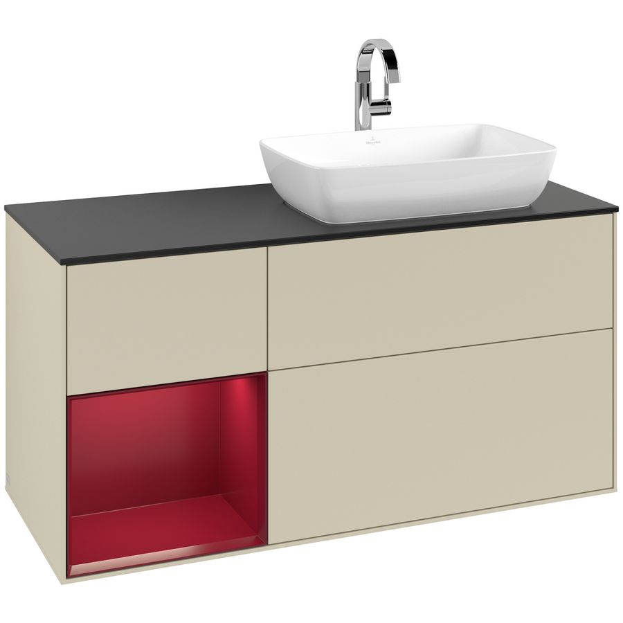 Wastafelonderkast Finion 1200x603x501mm S.Grey Matt Lacquer F802HBHJ