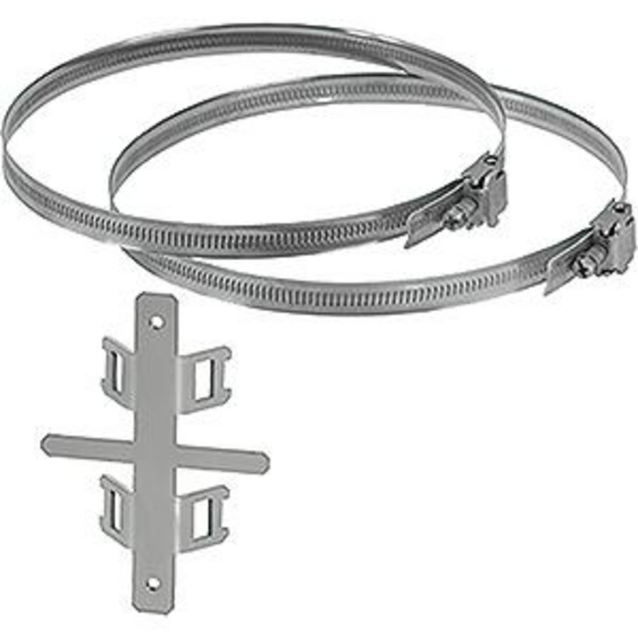 RVS Montageset KV Mast/Paalbevest 3 mod breed
