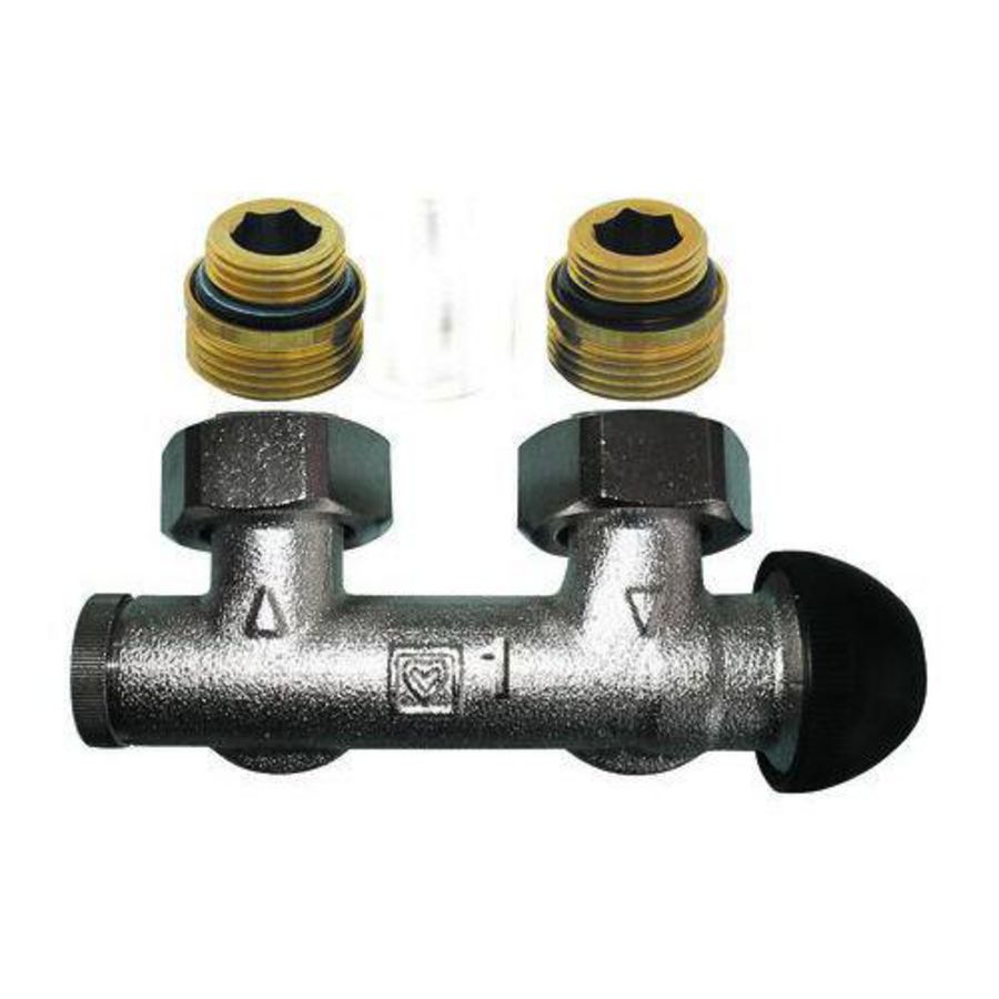 H-blok 3000 haaks 1-pijps thermost. 50mm G1/2 M30 RE.