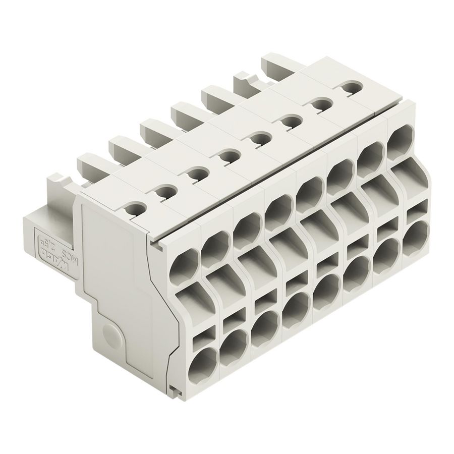 2-draads FE steker 2,5mm² li.grijs 721-2108/026-000 VVE=50