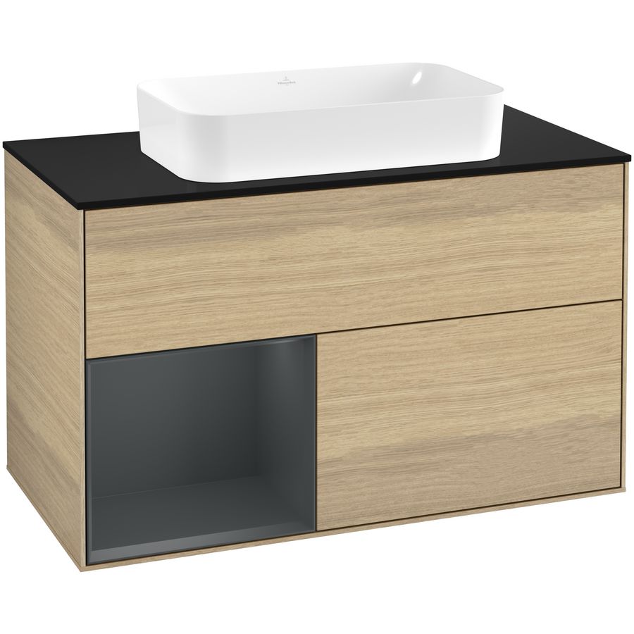 Wastafelonderkast Finion 1000x603x501mm Oak Veneer F652HGPC
