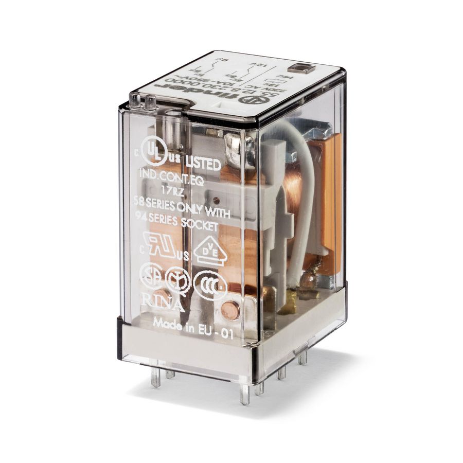 Schakelrelais 2 wisselcontacten 10A 110V AC 55.12.8.110.0000