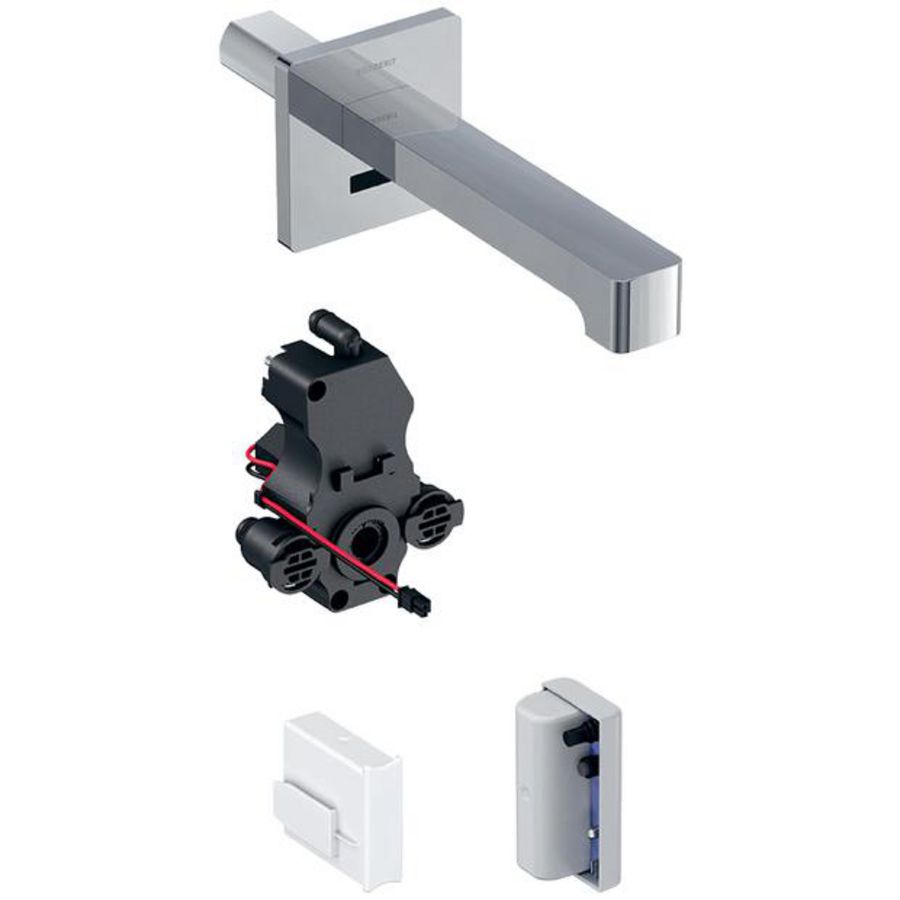 Brenta wastafelkraan 220mm chroom wandmodel generatorvoeding zonder mengunit