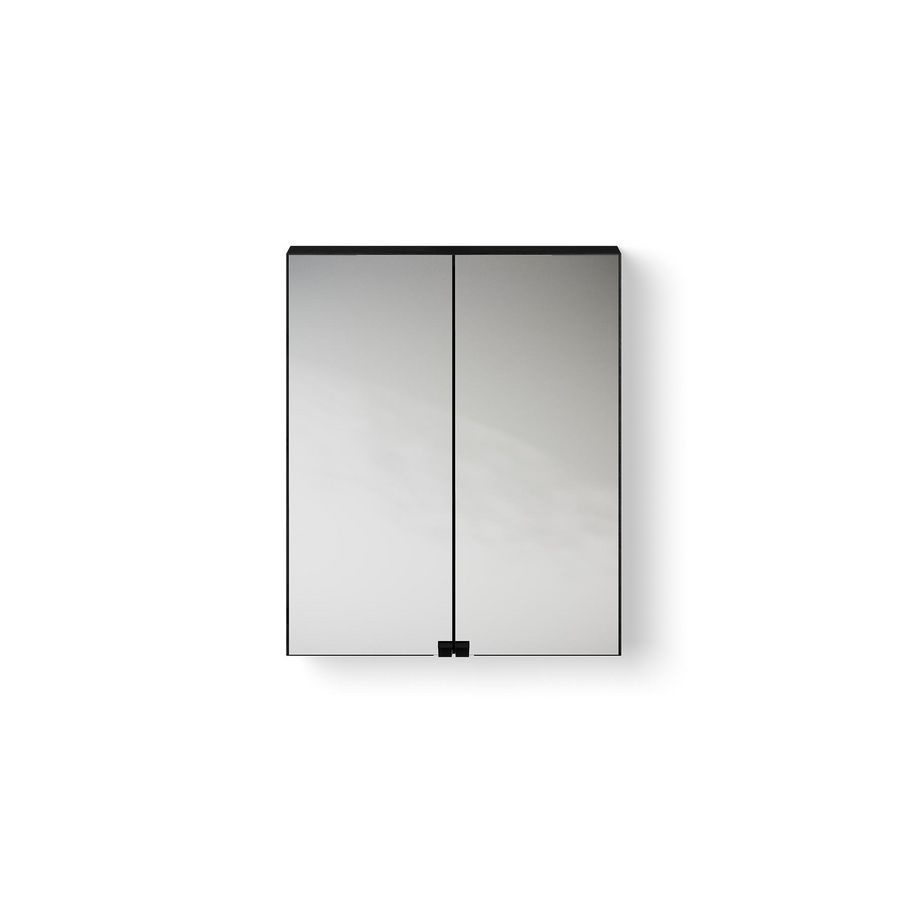 Wooden Mirror Cabinet / spiegelkast 500mm eiken black incl. stopcontact excl. verlichting