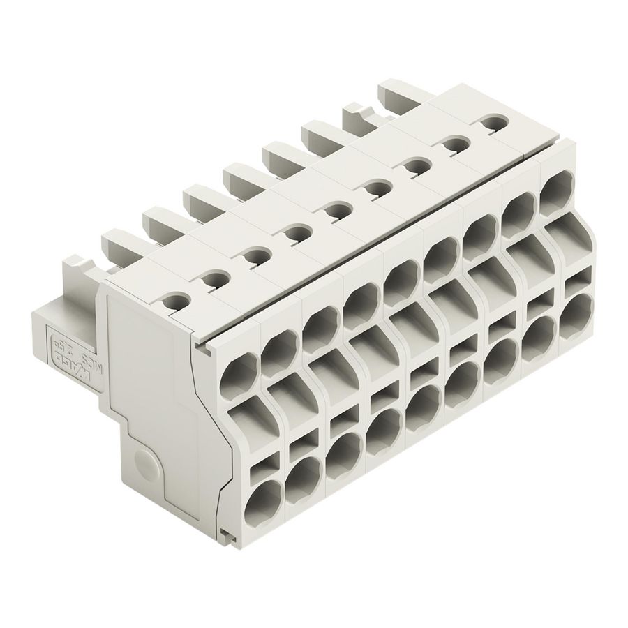 2-draads FE steker 2,5mm² li.grijs 721-2109/026-000 VVE=50
