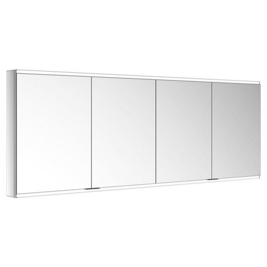 Spiegelkast/verlicht Voorbouw/2wcd/2usb/2000x700x120mm zilv