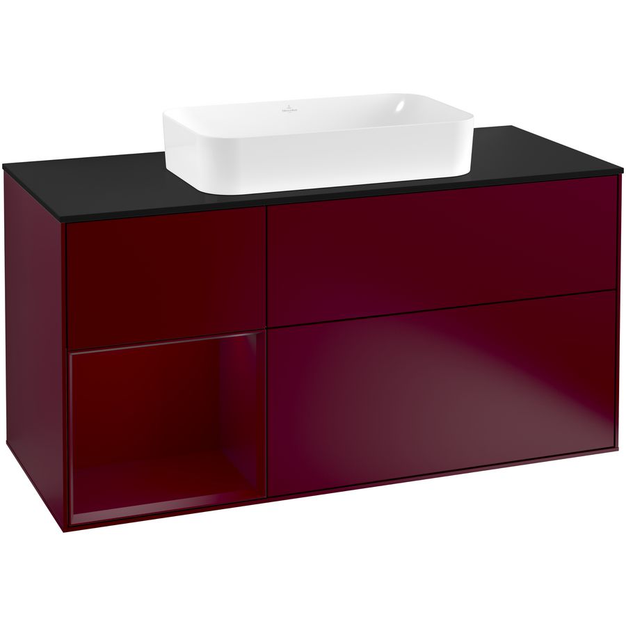 Wastafelonderkast Finion 1200x603x501mm Peony Matt Lacquer G292HBHB