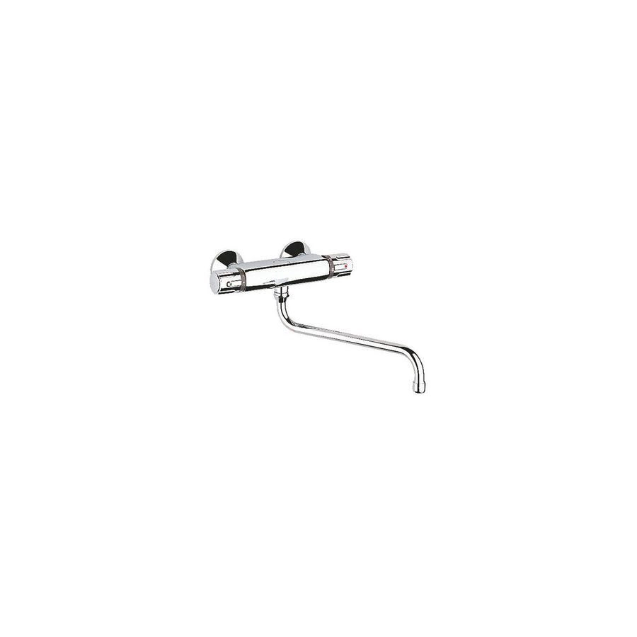 S-onderuitloop chroom incl. perlator 3/4 wartel x 300mm