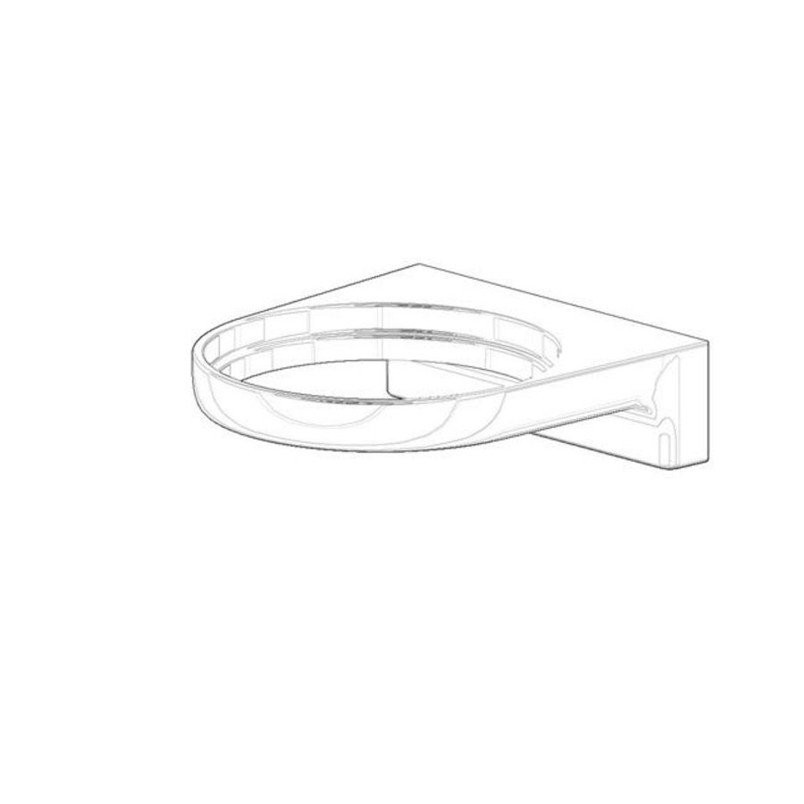 Houder voor toiletborstelgarnituur 120x36x130mm Mat Wit