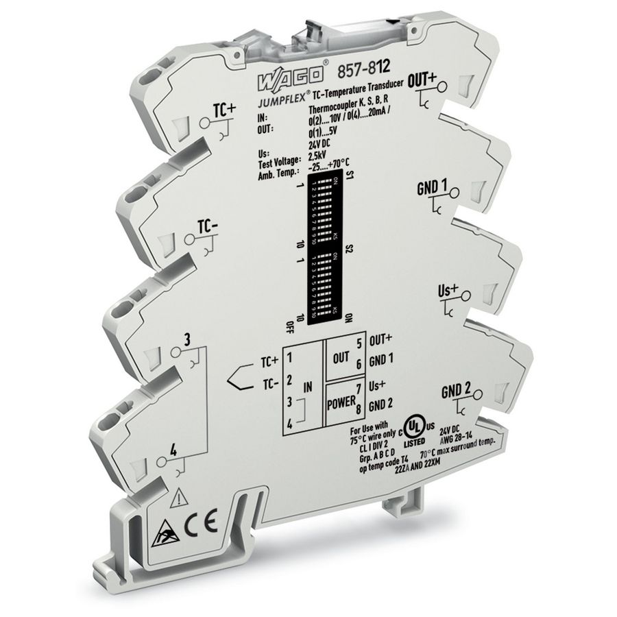 Temperatuurmeetomvormer thermoelementen 857-812