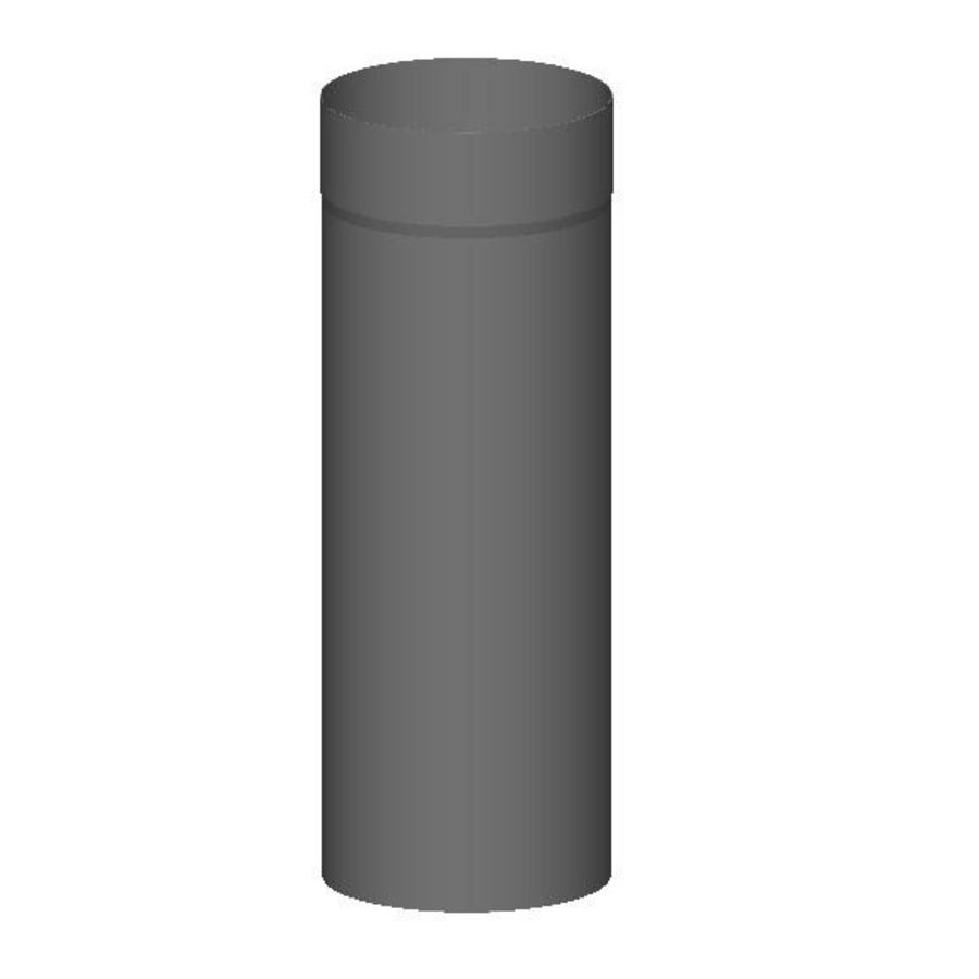 Pijp ø180mm 500mm schuifpijp donker antraciet