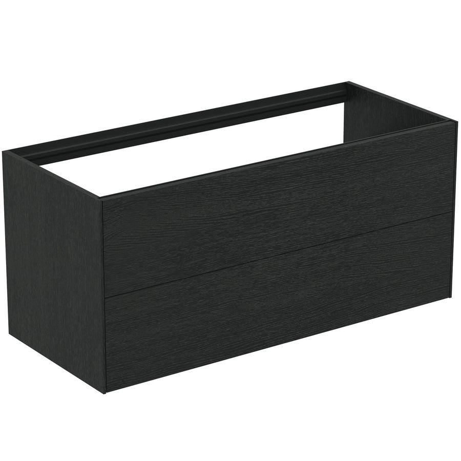 Conca wastafelmeubel 120x50x55cm 2 laden zonder afdekblad smoked oak