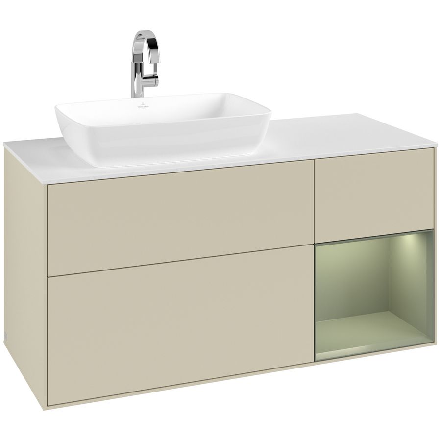 Wastafelonderkast Finion 1200x603x501mm S.Grey Matt Lacquer F811GMHJ